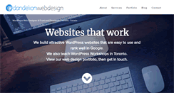 Desktop Screenshot of dandelionwebdesign.com